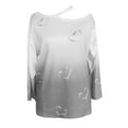 thumbnail image 3 of Ichuanyi Womens Fall Tops, Women's Fashion Tie-dye Print V-Neck Plus Size Long-Sleeve Tops Blouse, 3 of 5