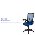 thumbnail image 6 of Emma + Oliver High Back Blue Mesh Ergonomic Office Chair with Black Frame and Flip-up Arms, 6 of 16
