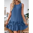 thumbnail image 6 of Women'S Dress Sleeveless Ruffle Short Dresses Cute Summer Tank Dress Blue S, 6 of 10