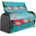 thumbnail image 3 of Flamingos Standing in Clear Blue Sea Mailbox Cover Magnetic Mailbox Wrap Post Box Cover Décor 25.5x21 in, 3 of 6