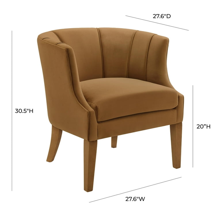 Cognac barrel chair sale