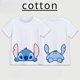 thumbnail image 4 of Camiseta infantil de algodón multicolor con cuello redondo y manga corta con estampado informal de Disney Stitch Anime de verano, 4 of 4