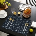 thumbnail image 3 of Black White Dinosaurs Fossils Pattern Summer Placemats Table Placemats Set Of 6-Linen Kitchen Washable Placemats Table Mats 11.8"x17.7" Non-Slip Heat Resistant, 3 of 5
