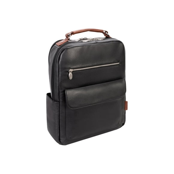 McKleinUSA 17" Leather, Two-Tone, Dual-Compartment, Laptop & Tablet Backpack 19082