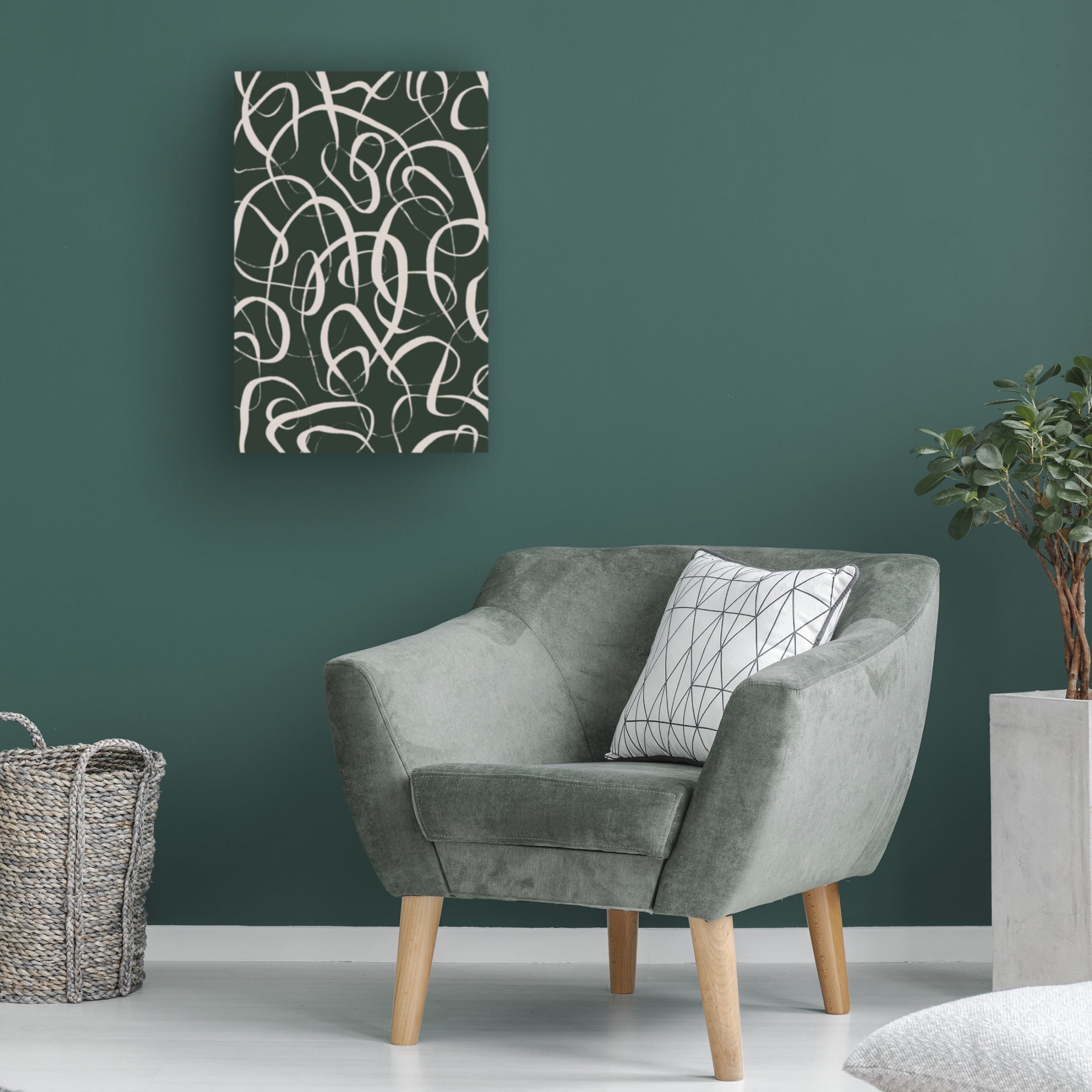 Canvas Wall Art - Treechild 'Beige Circles' Wall Art for Living Room, Bedroom, or Office D?cor by Trademark Fine Art - 22 x 32 Inches