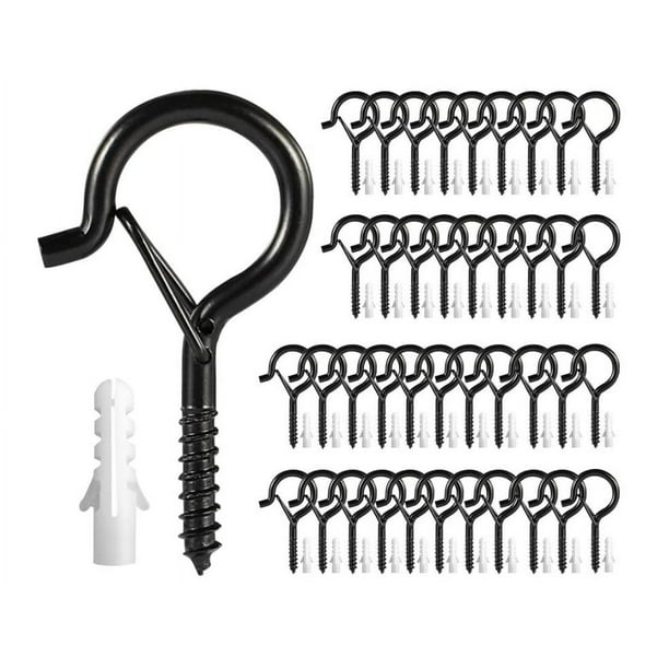 Hongchun 20 Pieces Screw Hooks, Outdoor Screw Hooks, Ceiling Hooks, Christmas Lights Hook, For