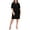 Black, variant on Women Womens Plus Puff Sleeve Knee-Length Sheath Dress