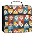 thumbnail image 5 of FORMRS Zipper Binder with Shoulder Strap 2-inch Ring 500 Sheet Capacity File Bag, Yellow Checkered Daisy, 5 of 5