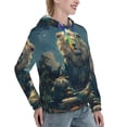 thumbnail image 6 of Wukai Starry Sky Meditating Lion Print Womens Hoodies Fleece Sweatshirts Long Sleeve Sweaters Pullover Fall Outfits Winter Clothes-Large, 6 of 7