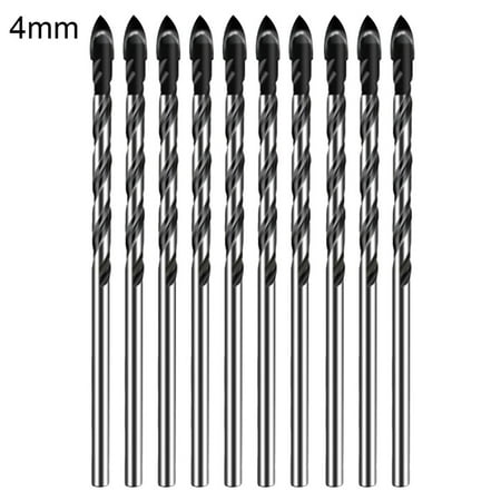 

Feiruifan Not Easy to Break Anti-rust Fast Speed 5Pcs/10Pcs Multi-purpose Cross Twist Drill Bit High Hardness Wear-resistant Anti-rust Sharp Triangle Drill Bit for Ceramic Tile