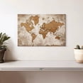thumbnail image 2 of Elephant Stock Geographic World Map Iv Wall Art - Horizontal Canvas Wall Art - Living Room Wall Decor - Education Canvas - Brown And Orange Decor - 12" x 8", 2 of 4