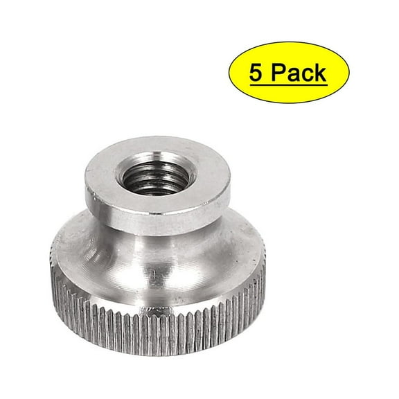 Unique Bargains 5 Pcs M8 304 Stainless Steel Hand Tighten Knurled Thumb Nuts Fasteners GB806