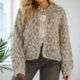 thumbnail image 2 of Women's Coats Lightweight Leopard Print Cardigan Knit Fall Outfits Clothes, 2 of 5
