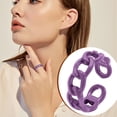 thumbnail image 2 of Colorido Anillo Puño Abierto Cadena Cubana Diseño Dedo Índice Anillo Macarone Moda Candy Anillo Joyería, 2 of 2