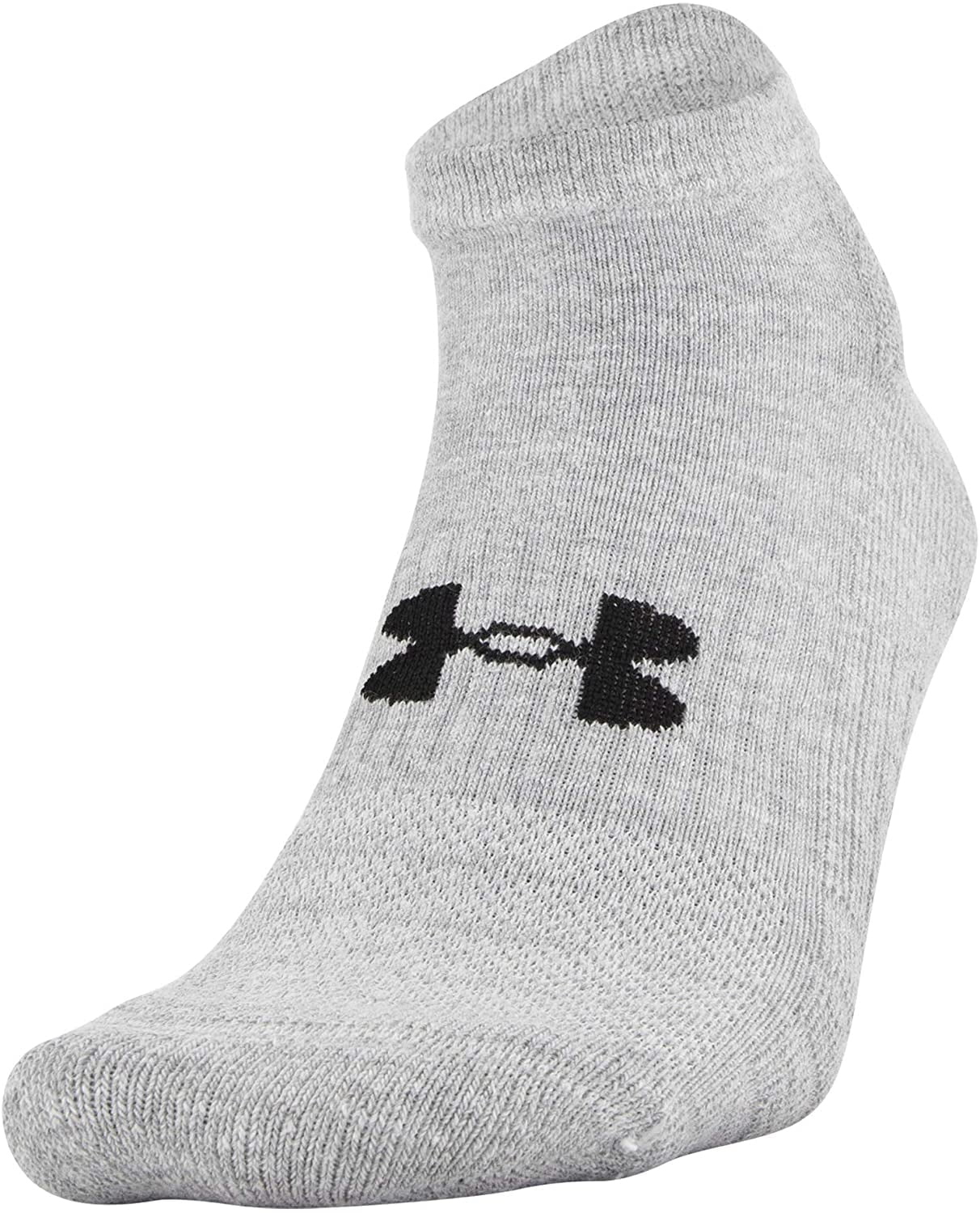 Under Armour Adult Cotton No Show Socks, 6-Pairs , True Gray Heather Assorted 2 , Shoe Size: Mens 9-12, Womens 10-12 Under Armour Adult Cotton No Show Socks, 6-Pairs , True Gray Heather Assorted 2 , Shoe Size: Mens 9-12, Womens 10-12