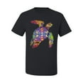 thumbnail image 2 of Wild Bobby, Colorful Rainbow Sea Turtle Animal Lover Men's Graphic T-Shirt, Black, Small, 2 of 3