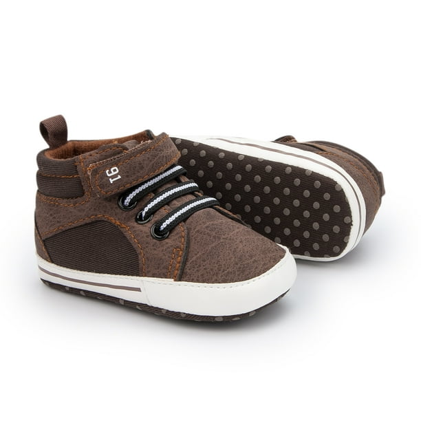 HsdsBebe Baby Boys Girls Shoes Infant High Tops Ankle Sneakers Soft