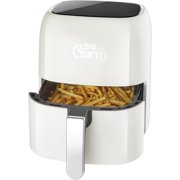 **5qt air fryer – beautiful retro design, stylish countertop look, nonstick & pfas-free, safe auto shutoff, digital touchscreen, 8 cooking presets (cream white)