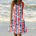 thumbnail image 1 of Mefallenssiah Mode Femmes Vacances Été Casual Impression Sans Manches Partie Plage Robe en Vrac, 1 of 5