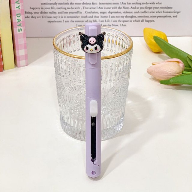 Tijeras Plegables Sanrio Cortador De Cerámica Pluma Portátiles Papelería Para Estudiantes