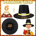thumbnail image 3 of Diconna Felt Pilgrim Hat with Buckle Cute Thanksgiving Party Hat for Adult Holiday Cosplay Costume Props Accessory, 3 of 4