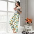 thumbnail image 5 of Salouo Tiger Leaves Print Women's Pajama Pants Casual Loose Sweatpants PJs Flowy Pants Drawstring Palazzo for Women Wide Leg Pants Lounge Pajama -X-Large, 5 of 8