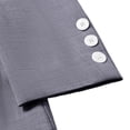 thumbnail image 4 of Men's 2-Piece Suit Set, Solid Color Business Dress With Pants, Formal Banquet Outfit For Spring/Summer Wedding & Office Dark Gray L, 4 of 9