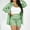 Green, variant on ZZwxWA Womens Two Piece Outfits Summer Casual Striped Button Down Shirt and High Waisted Shorts Lounge Matching Sets