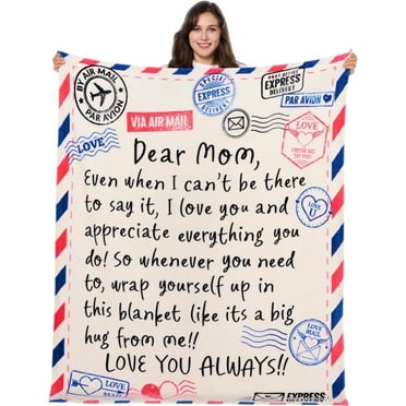 Joyfy Blanket for Mom 50" x 60" Soft Flannel Throw Blanket Birthday Mother's Day Gift