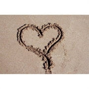 Confluence Art Group 1777757-high 36 x 36 in. Sandy Beach Heart on Dura Wrap