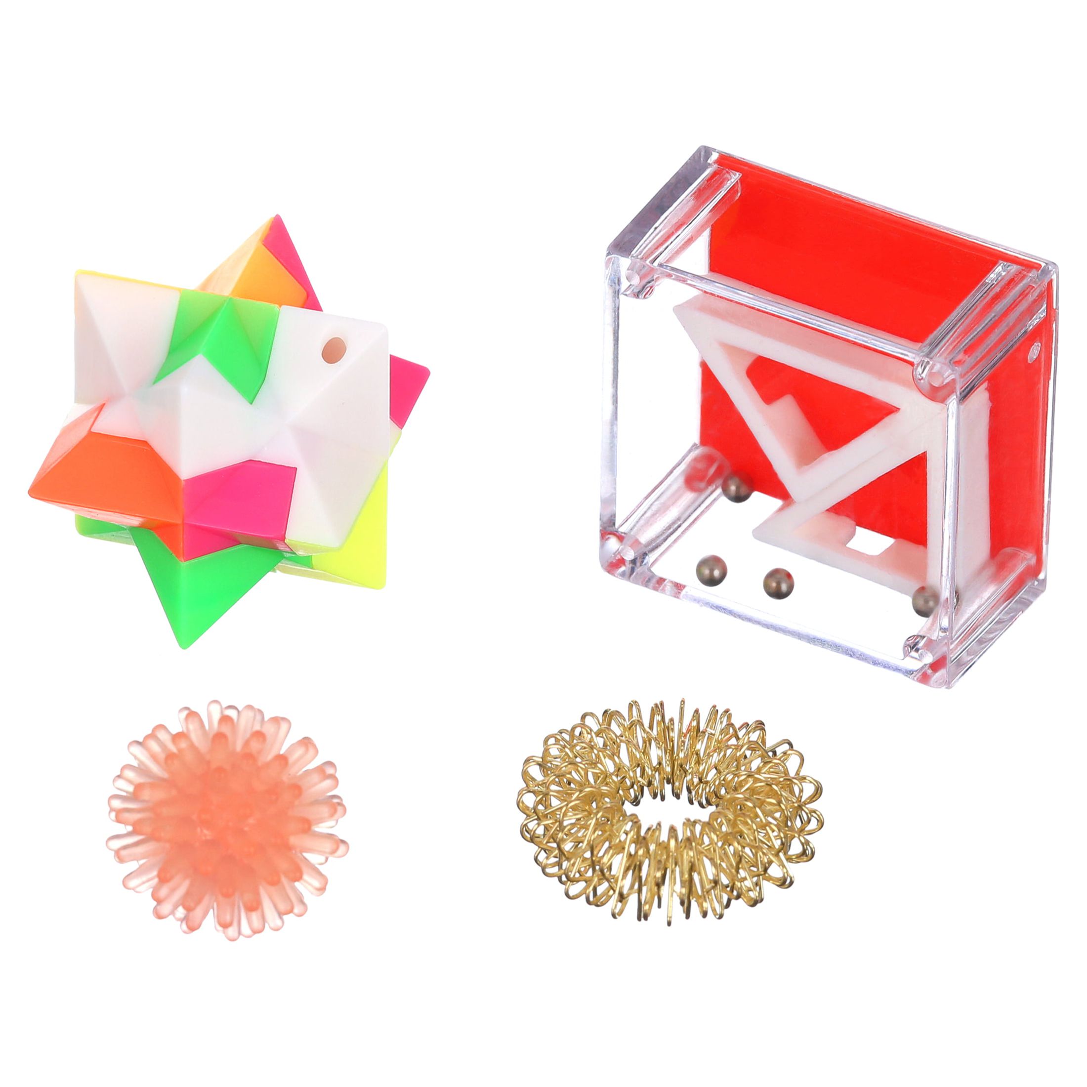 Porte-clés Fidget TDAH Anti-stress - 3 Pièces Avec Ardoise Magnétique Et Labyrinthe, Jouet Sensoriel Pour Enfants Et Adultes - 5