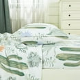 thumbnail image 4 of Chezmoi Collection 4-Piece Southwestern Serene Desert Sheet Set King Size, Green Blue Cactus Succulent Plant Printed Brushed Microfiber Lightweight Breathable Deep Pocket Bed Sheets, 4 of 9