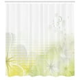thumbnail image 3 of Ambesonne Abstract Shower Curtain, Bubbles Flowers, 69"Wx75"L, Pale Yellow Pale Grey, 3 of 3