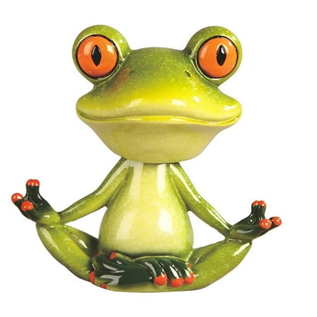 FC Design 5"W Yoga Frog with bobblehead Figurine Statue Sculpture Ornament Decoration Home/Room Decor and Unique Gift Ideas for Housewarming, Holidays and Birthdays