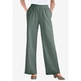 thumbnail image 2 of Woman Within Plus Size Tall 7-Day Wide-Leg Elastic-Waist Stretchy Knit Pant, 2 of 6