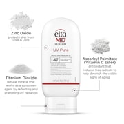 EltaMD UV Pure Face and Body Sunscreen, SPF 47 Mineral Sunscreen for Kids and Adults, Water Resistant Up to 80 Minutes, 4.0 oz Sun Screen Tube