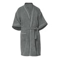 thumbnail image 1 of Bata De Baño 100% Algodón Absorbente, Extra Suave con Bolsillos Laterales y Cinturón - Unisex y Unitalla-Gris Oscuro, 1 of 1