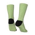 thumbnail image 5 of Uemuo Green Gingham Pattern Women's Crew Socks, Soft Durable Breathable Moisture-Wicking with Odor Control Cotton socks, 5 of 9