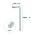 thumbnail image 2 of Uxcell 20pcs Hex Key Wrench 4mm L-Shape Hexagon Metric Wrenches Chrome Vanadium Steel Repairing Tool, 2 of 8