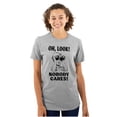 thumbnail image 3 of Funny Nobody Cares Binoculars Joke Plus Size Crewneck Graphic Tee Shirt Brisco Brands 2X, 3 of 5