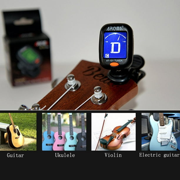 Accordeur numérique à pince pour guitare, basse, violon, ukulélé