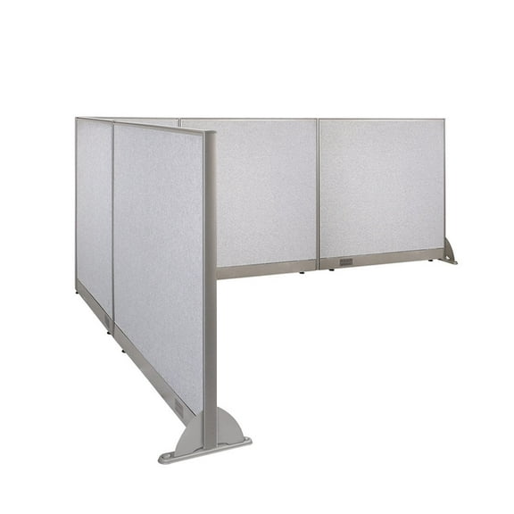 GOF L-shaped Freestanding Partition 96”D x 126”W x 48”H, Office Room Divider, Privacy Screen, Workstation Cubicle