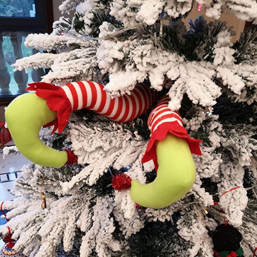 1pc Elf Legs Hanging Christmas Boots Door Ring Pendant Stuffed Elf Legs For  Christmas Home Party Door Ornaments Christmas Decoration