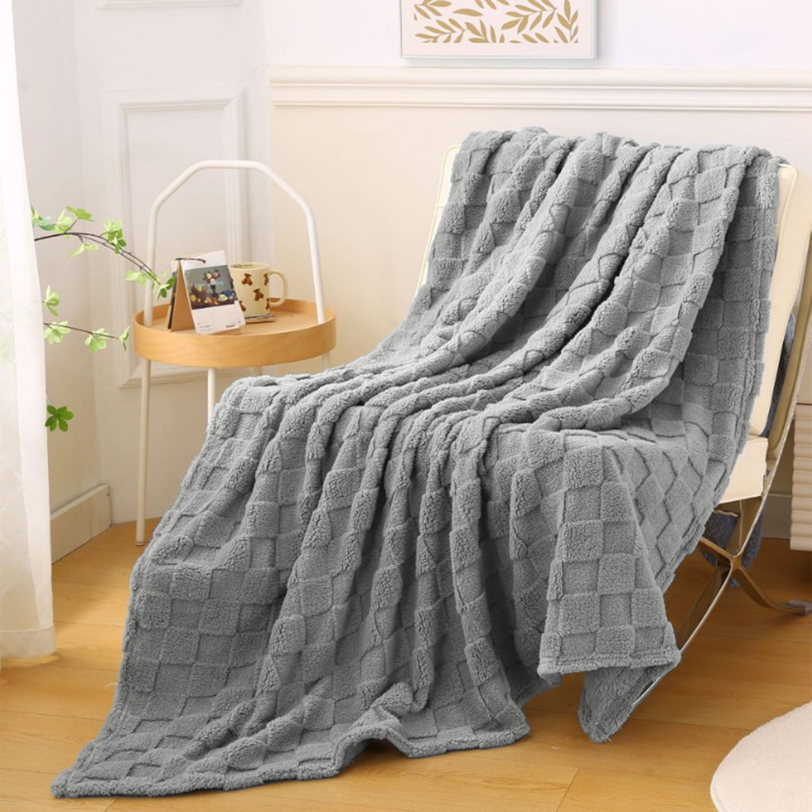 100% Cotton Thermal Blanket, Breathable Bed Blanket Twin Size, Soft Waffle Blanket, Twin Blanket, All Season Cotton Blanket, Soft Lightweight Breathable Bed Blanket Throw