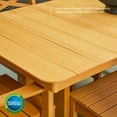 thumbnail image 2 of DuroGreen Crossbase 7-Piece 72" Rectangular Outdoor Dining Set, 1 Dining Table/6 Chairs Made With All-Weather Tangent Sustainable Lumber, High End Patio Furniture, Easy Assembly, Natural Teak, 2 of 5