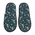 thumbnail image 2 of KLL Cute Turtle Slippers for Women Men House Slip on Indoor Outdoor Bedroom Furry Fleece Lined Ladies Comfy Anti-Skid Rubber Hard Sole-Large, 2 of 8