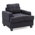 thumbnail image 3 of Glory Furniture Sandridge Microsuede Chair in Black, 3 of 6