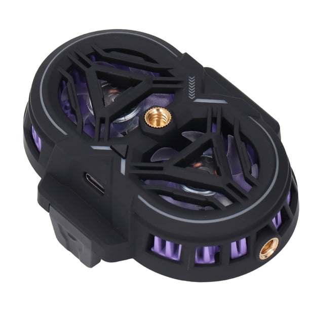 Enfriador de Teléfono, Radiador de Teléfono Celular Con Luces RGB, Ventilador de Refrigeración Semiconductor de Alta Potencia de Doble Nús, Pantalla de Temperatura, Interfaz