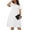 White, variant on POSESHE Women's Plus Size Summer Dress, Short Sleeve Round-Neck Short Party Dress with Pockets