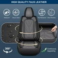 thumbnail image 3 of DIKSOAKR 2 Front Car Seat Covers for Toyota Corolla 2014-2019 Breathable Leather Seat Covers Waterproof Automotive Seat Cushion Protectors (2 Seat, Black&Grey), 3 of 7